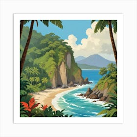 Vintage Travel Poster Costa Rica Art Print 1 Art Print