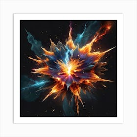 Fire Explosion Art Print