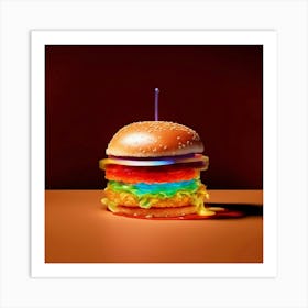 Rainbow Burger Art Print