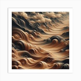 Waves Of Sand Art Print