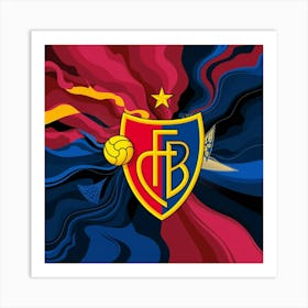 FC Basel 1893 Logo Wall Art Art Print