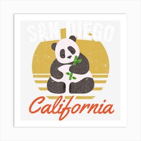 San Diego Shirt Retro Panda Zoo California State Art Print