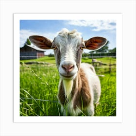 Grass Ecology Pasture Cattle Farmer Tour Tourism Country Rural Green Goat Farm Eco White (9) Art Print