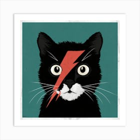 Lightning Bolt Cat 2 Art Print