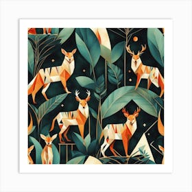 Deer In The Forest Art Print