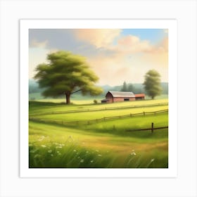 Farm Landscape 4 Art Print