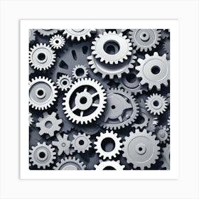 Gears Background 6 Art Print