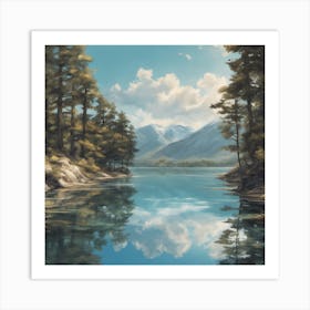 Lake In The Mountains 1 Art Print