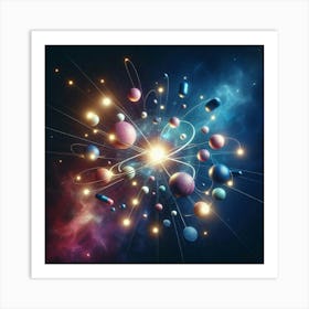 Atoms In Space Art Print