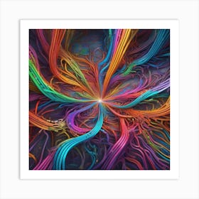 Colorful Wires 1 Art Print