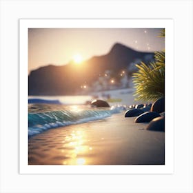 Sunset On The Beach 64 Art Print