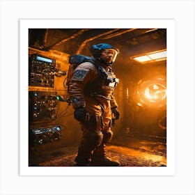 Spaceman In Space Art Print