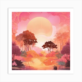 Apricot world 2 Art Print