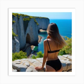 Beautiful Woman In Bikini 2 Art Print