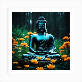 Buddha In The Forest Art Print