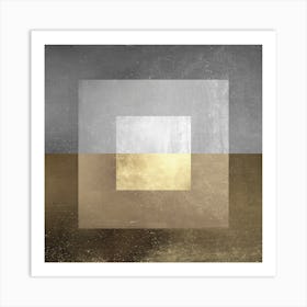 Geometric art with gold 1 Art Print