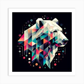 Geometric Art Polar bear Art Print