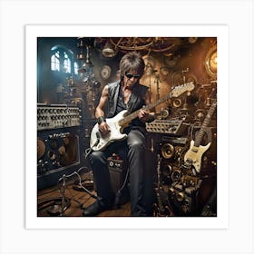 Jeff Beck Studio Steampunk Art Print