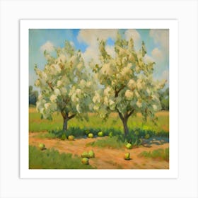 Big Pears in Trees Art Print