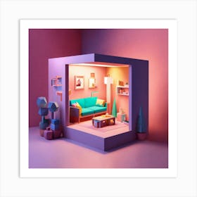 Miniature Living Room 2 Art Print
