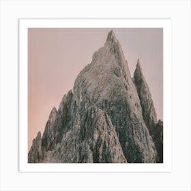 Mountain Range At Sunset Art Print