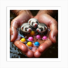 Ferrets 2 Art Print