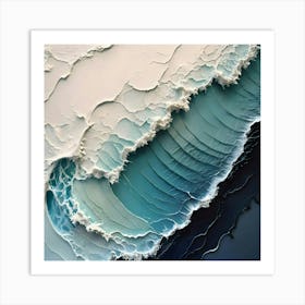 Abstract Wave Painting 1 Art Print