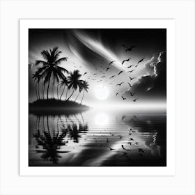 Black And White Painting 26 Art Print