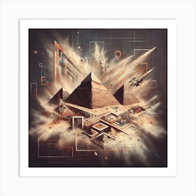 Pyramids Of Giza 3 Art Print