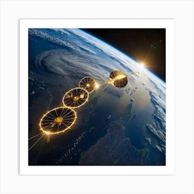 Satellites In Space Art Print