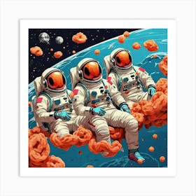 Astronauts In Space 5 Art Print