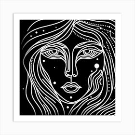 Woman'S Face 5 Art Print