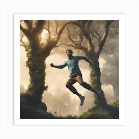 Boy In The Tree Art Print