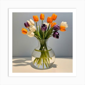 Tulips In A Vase Art Print