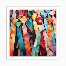 Polygonal Ties Art Print