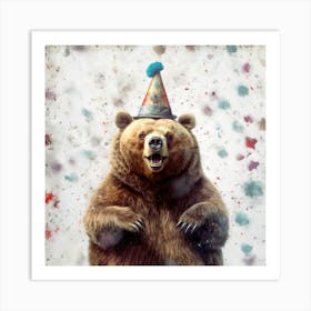 Birthday Bear 3 Art Print