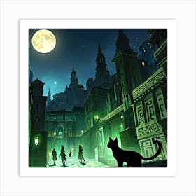 Cat In The City Art Print