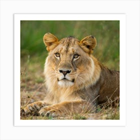 Lion Laying Down Art Print