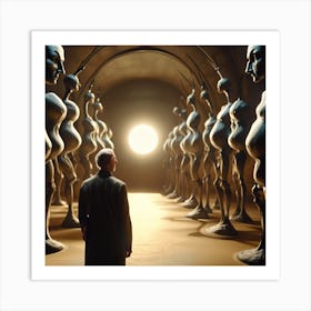 Man In A Tunnel Art Print