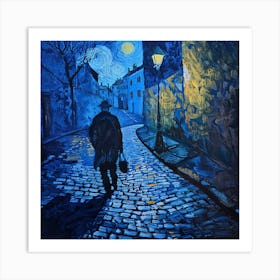 Van Gogh Style. Night Watchman at Arles Series 4 Art Print