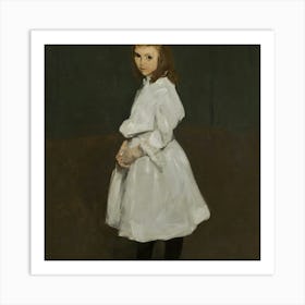 Girl In White Dress Art Print