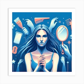 Illustration Of A Woman 1 Art Print