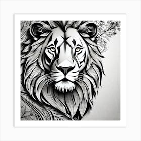 Lion Head 30 Art Print