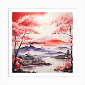 Japanese Cherry Blossoms Art Print