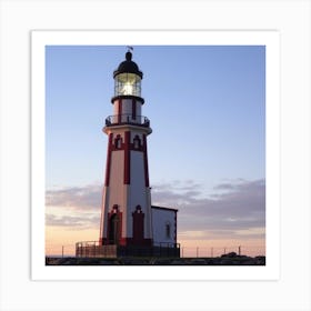 Lighthouse At Dusk 1 Art Print