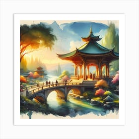 Chinese Pagoda Art Print