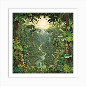 Jungle River Art Print