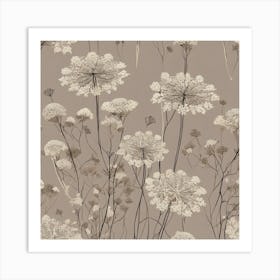 Tranquil Elegance Modern Muted Queen Anne's Lace 7 Art Print