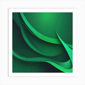 Abstract Green Wallpaper Art Print