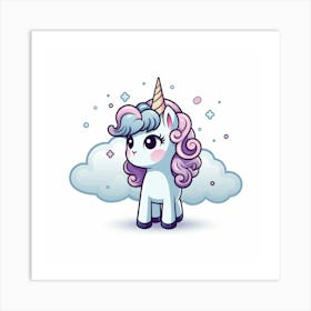 Cute Unicorn 419 Art Print